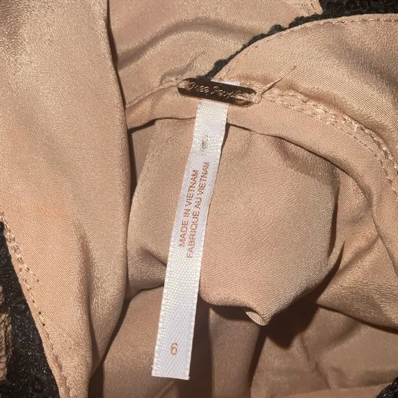 Free People Black and Cream Lace Mini Dress - Picture 7 of 7